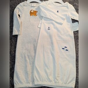 Baby Gown Set with Nautical and Animal Designs